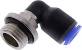 Pneumatischer Anschlusswinkel 1/4 6 mm mit Entriegelung NUSSB