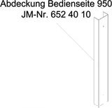 Abdeckung Bedienseite 950 mm für JMP Fox 4000 H