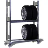 Wheel cart for 2 sets of tires 1267 x 400 x 1958