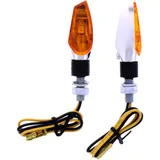 JMP Miniblinker Beam - E-Prüfzeichen, amber glass, silberner Rahmen