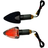 JMP TRI-LOOK Long Black Clear Glass Indicators
