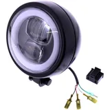 LED Headlight 4 3/4 Daytona Black
