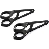 Lampenhalter für 35 mm Gabeldurchmesser Alu schwarz