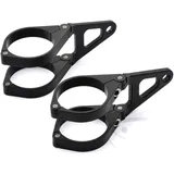 Lampenhalter Aluminium schwarz 49 mm kurz für Motorräder