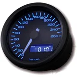 Digitaler Tachometer schwarz 60 mm, kompatibel mit gängigen Motorrädern