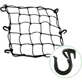 Gepäcknetz schwarz 40x40cm mit 6 Plastikhaken