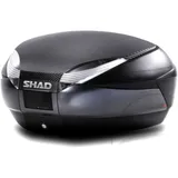Topcase schwarz+Carbon 48 Liter Shad SH48 mit Trägerplatte + Lehne passend für: Honda CB, CBR, CBF