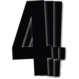 Startnummern für Rennsport NO.4 BlackBird Racing 3 Stück schwarz 13x7 cm