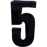 Startnummern NR.5 für BlackBird Racing - Set aus 3 schwarzer PVC-Nummern 13x7 cm
