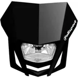 UNIVERSAL OFF ROAD HEADLAMP WITH NUMBER BOARD BLACK