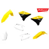 Komplettkit für Streckenfahrer weiß/gelb/schwarz