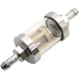Chrome Fuel Filter with Glass Body 1/4''