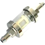 Chrome Glass Fuel Filter 5/16" 8 mm