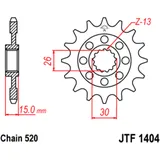 Front sprocket racing 15 tooth pitch 520 narrow spline inner diameter 26/30 for: BMW S, HP4