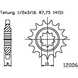 Ritzel 15Z Teilung 415 feinverzahnt Innendurchmesser 15/18 passend für: Aprilia RX, Red Rose, RS