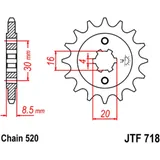 Ritzel 13Z Teilung 520 grobverzahnt 4 Innendurchmesser 16/20 passend für: Husqvarna CR, WR
