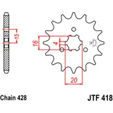Ritzel 14Z Teilung 428 grobverzahnt 6 Innendurchmesser 16/20 passend für: Kawasaki KE, KX, KH