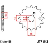 Ritzel 13Z Teilung 428 grobverzahnt 6 Innendurchmesser 13/16 passend für: Yamaha DT