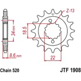 Ritzel 15Z Teilung 520 Alternative: 7260846 passend für: Husqvarna Svartpilen, Vitpilen, SM
