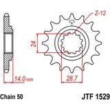 Ritzel 17Z Teilung 530 Alternative: 7260355 passend für: Kawasaki ZRX, GPZ