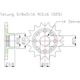 Racing - Ritzel 16Z Teilung 525 passend für: MV Agusta Brutale, F3, Dragster