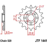 Racing-Ritzel 13Z 520 Teilung für Motocross und Enduro