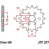 Ritzel 14Z Teilung 428 grobverzahnt 4 Innendurchmesser 14/17 passend für: Derbi Senda, Mulhacen, GPR