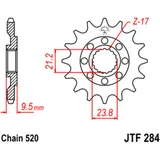 Racing - Ritzel 12Z Teilung 520 feinverzahnt Innendurchmesser 21/23. 8 passend für: Honda CRF, CR, TRX