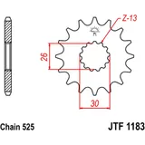 Ritzel 18Z Teilung 525 Alternative: 7260898 passend für: Triumph Bonneville, Speedmaster, Thruxton
