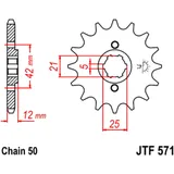 Ritzel 16Z Teilung 530 für Motorräder