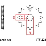 Ritzel 13Z Teilung 428 grobverzahnt 3. 5 Innendurchmesser 13/16 passend für: Suzuki RM, DR - Z, GT