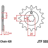 Front sprocket 15 tooth pitch 428 large spline 4 inner diameter 16/20 for: Kawasaki KX