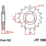JT Sprockets 15 Zähne Feinverzahntes Ritzel 525 mit Innendurchmesser 21.6/25