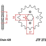 Ritzel 15Z Teilung 428 grobverzahnt 4 Innendurchmesser 14/17 passend für: Honda MSX, C