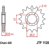 Ritzel 12Z Teilung 420 feinverzahnt Innendurchmesser 17/20 passend für: Beta RR