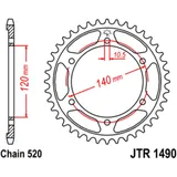 Kettenrad 40Z Teilung 520 Innendurchmesser 120 Lochkreis 140 passend für: Kawasaki W, EN