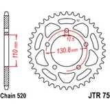 Kettenrad 45Z Teilung 520 Innendurchmesser 110 Lochkreis 130. 8 passend für: BMW S