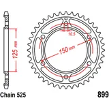 Kettenrad 42 Zähne 525 Teilung für Motorräder