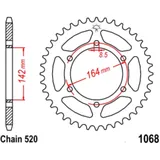 Kettenrad 46Z Teilung 520 Innendurchmesser 142 Lochkreis 164 passend für: Hyosung GT, GD