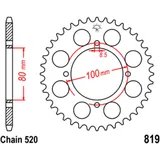 Kettenrad 39Z 520 Teilung für Motorräder 7270302