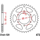 Kettenrad 37Z Teilung 520 Innendurchmesser 068 Lochkreis 086 passend für: Kawasaki Z