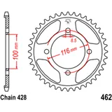 Kettenrad 50Z Teilung 428 Innendurchmesser 100 Lochkreis 116 passend für: Kawasaki KX, KLX