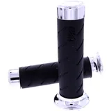 Griffgummi 862 schwarz/chrom D. 24/28 mm geschlossen. passend für: BMW R