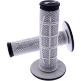 GRIPS 802 CARBON BLACK/WHITE D.22/25MM CLOSED for motorcycles