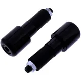 Steel Handlebar Ends Black - JMP 17 mm