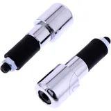 Lenkerenden aus Stahl verchromt für 17 mm Stahllenker