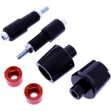 Lenkerenden Alu Daytona schwarz/orange für Motorräder 14-19 mm