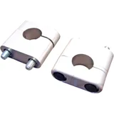 BAR RISER FOR MOTORCYCLES SILVER 22MM BARS 30MM HIGHER