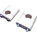 Handlebar Clamp Set Silver 22 mm 40 mm Height