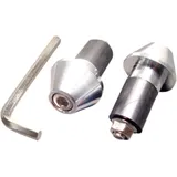 Aluminium Handlebar Ends Silver 17mm for Steel Handlebars